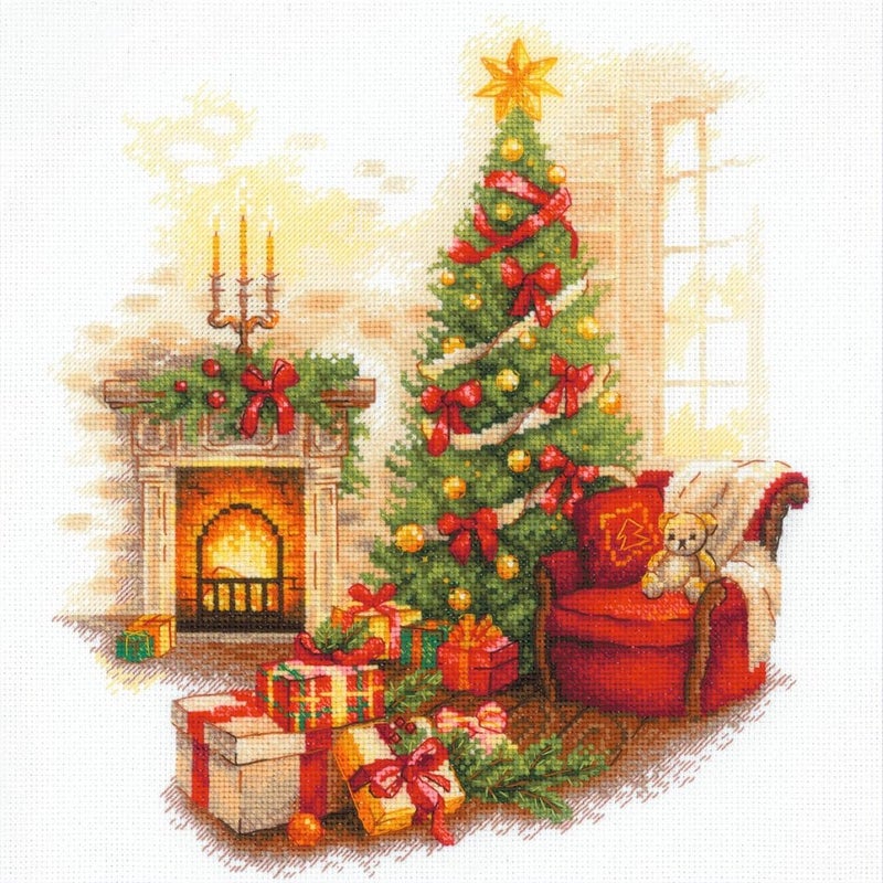 Riolis - Christmas Serenity 2265, Christmas Cross Stitch Kits 11¾"x11¾, Cross Stitch Kit for Beginners & Advanced, Cross Stitch Kits for Adults, Counted Stitching Kits, Embroidery Kit - Image 3